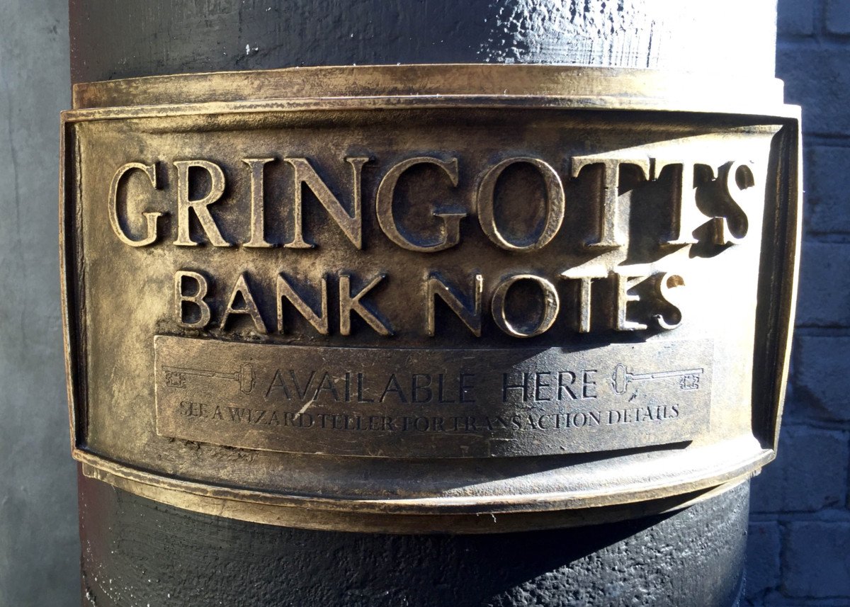 Harry Potter Gringotts bank sign