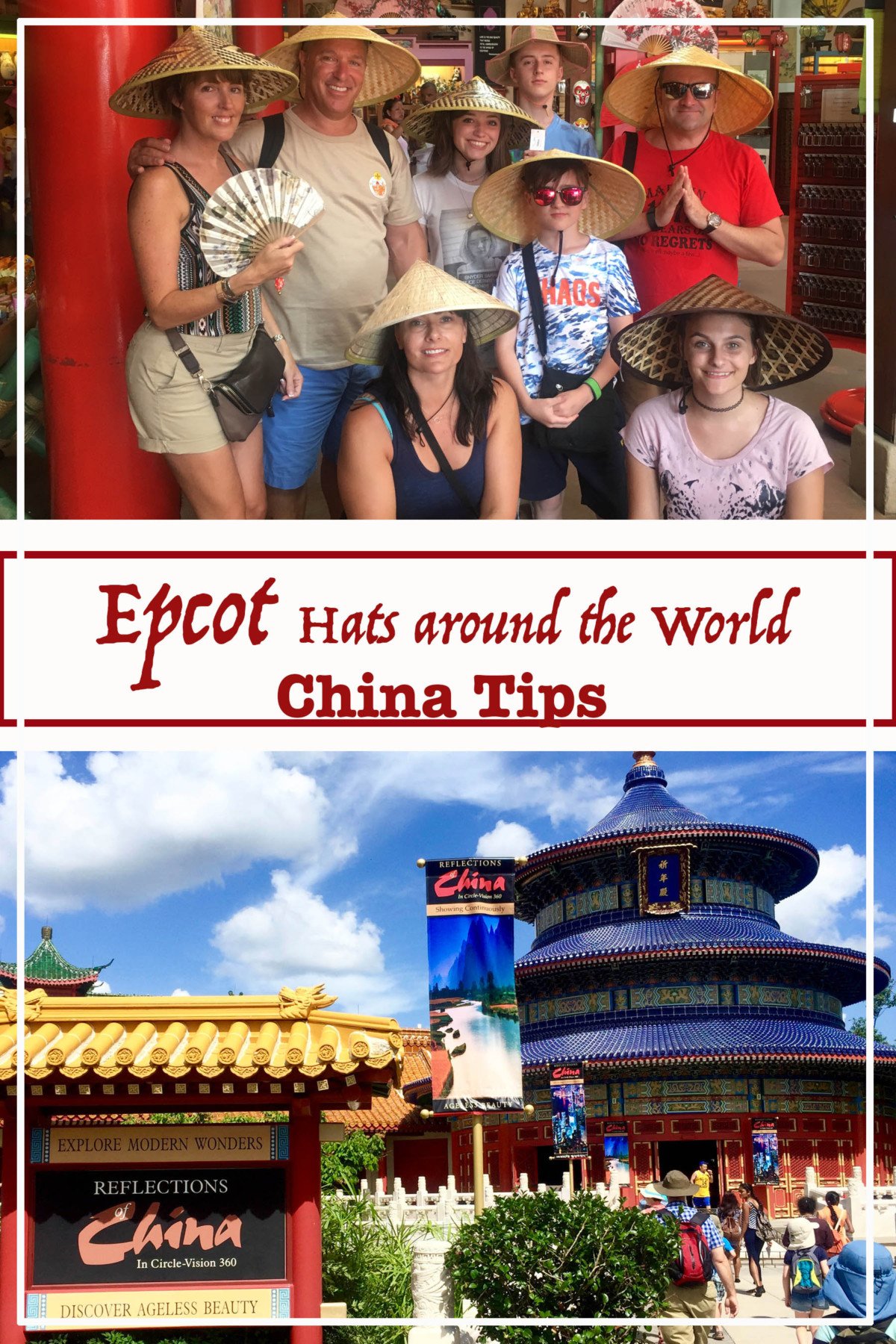 Epcot Hats Around the World, China Tips.