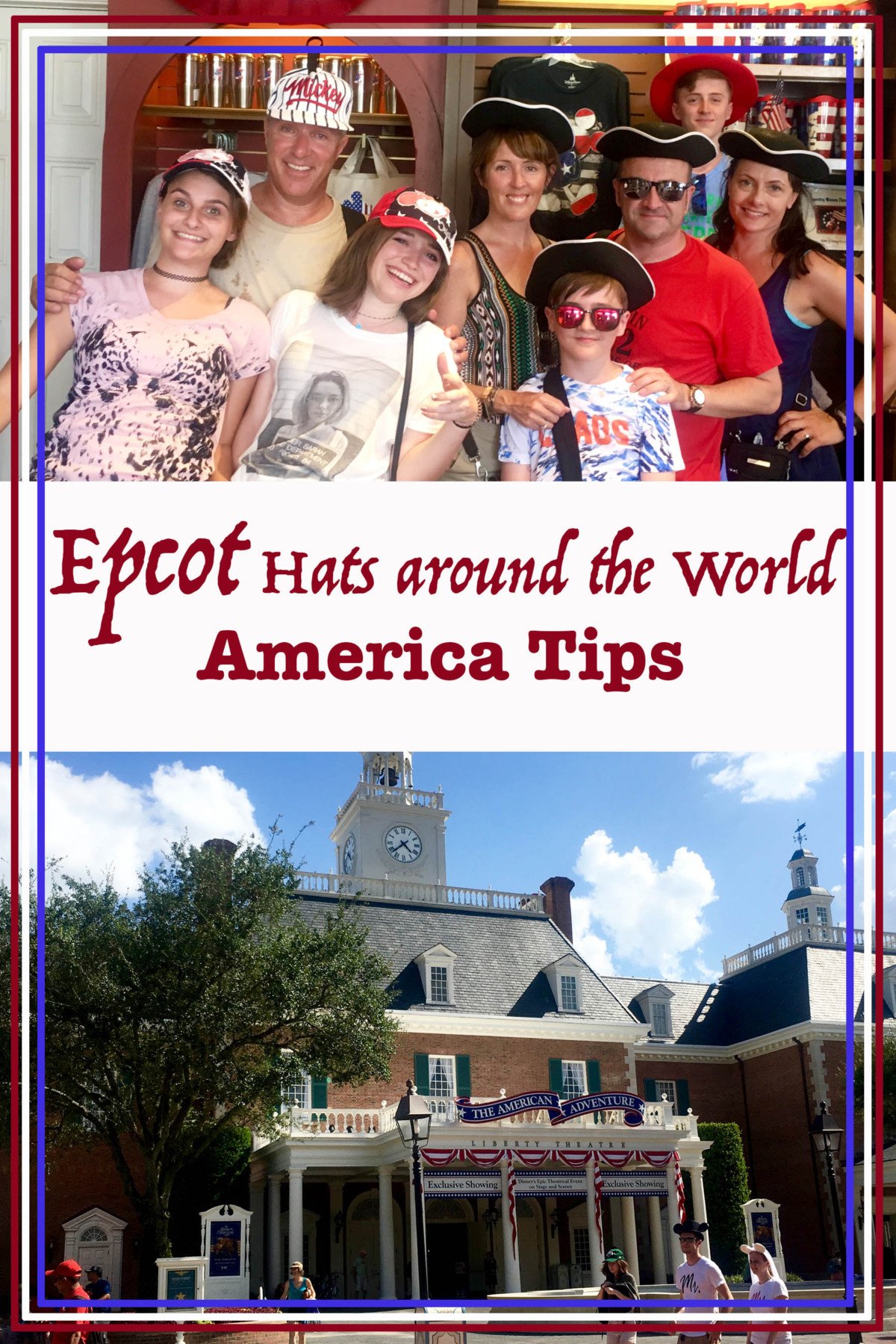 Epcot Hats Around the World, America Tips.