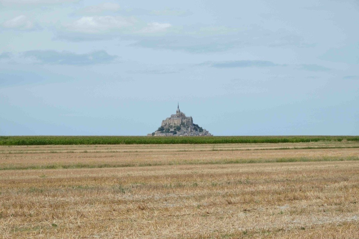 Le Mont Saint Michel view from across fields