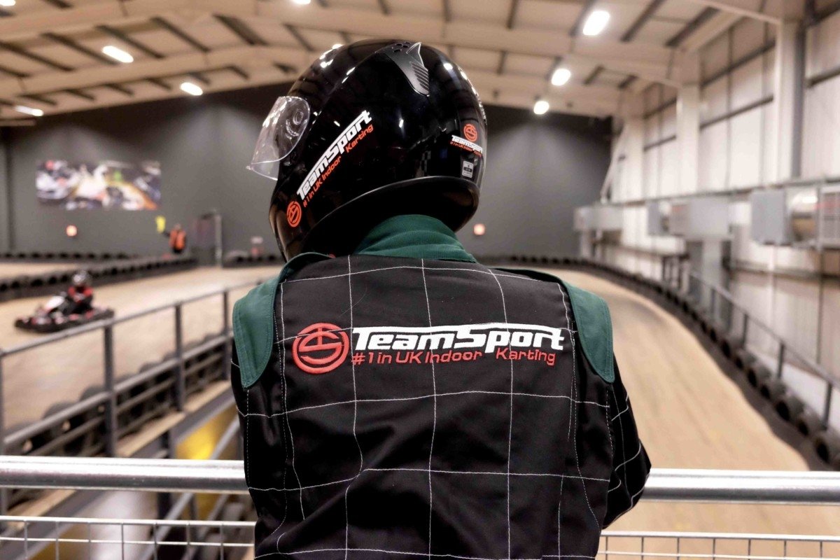Teamsport Karting in Basildon rear rack and helmet view