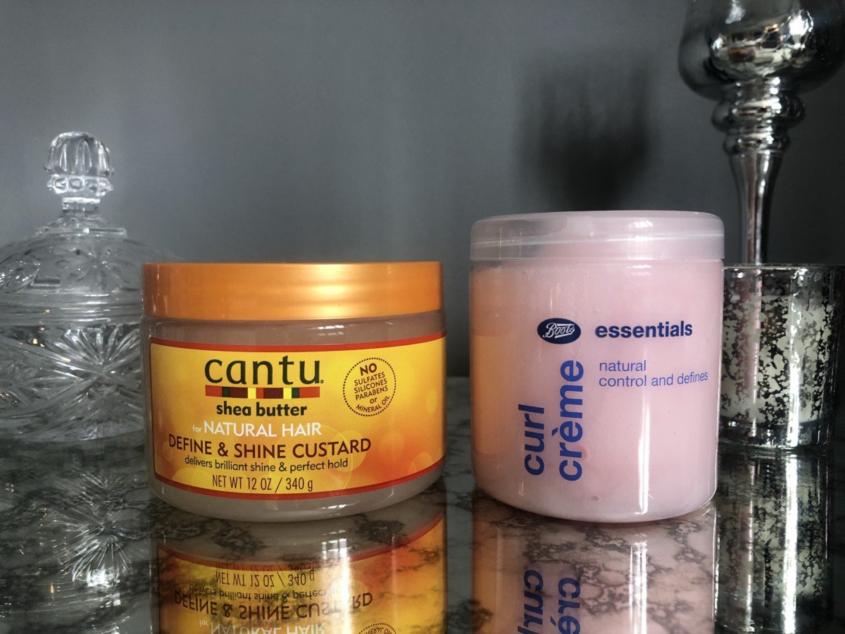 Cantu define and shine custard, Boots curl essentials is good but has some slightly drying alcohols so should not be used excessively