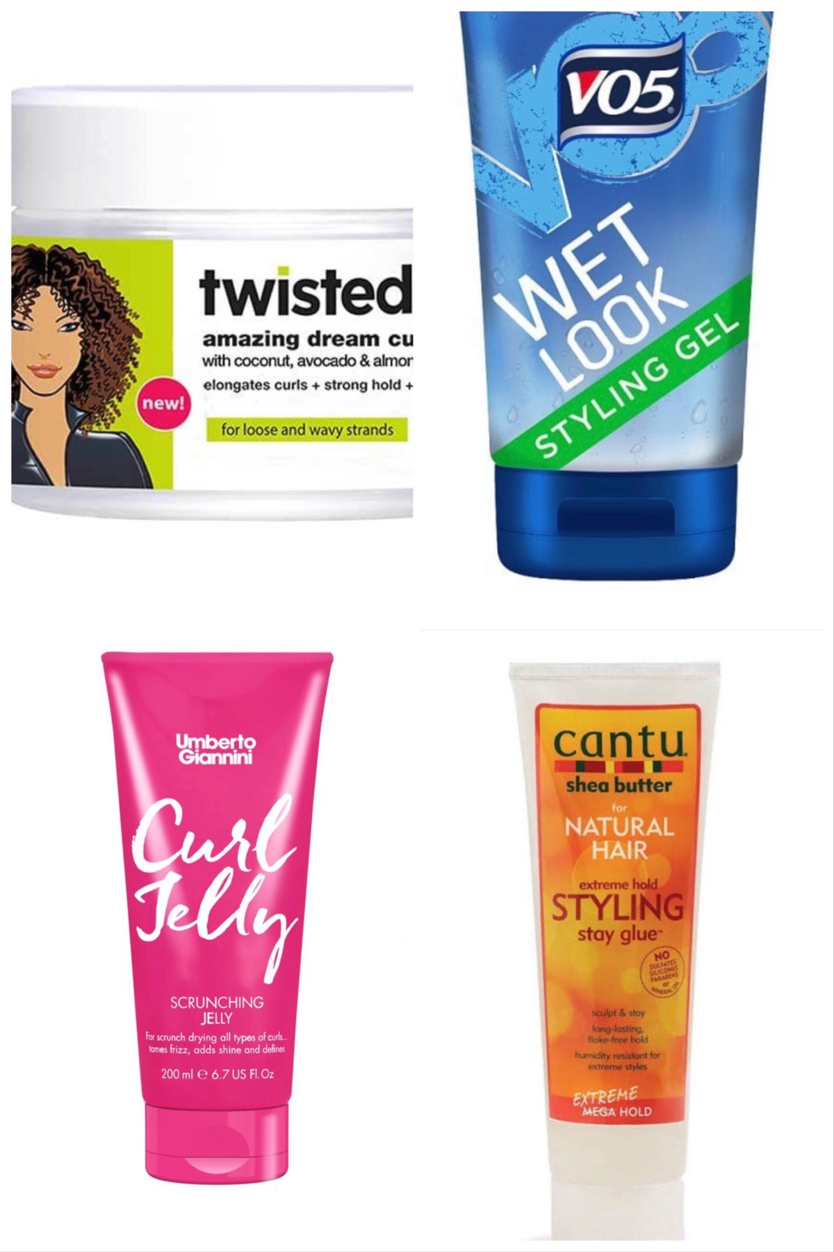 Curly girl method gels from UK supermarkets and drugstores