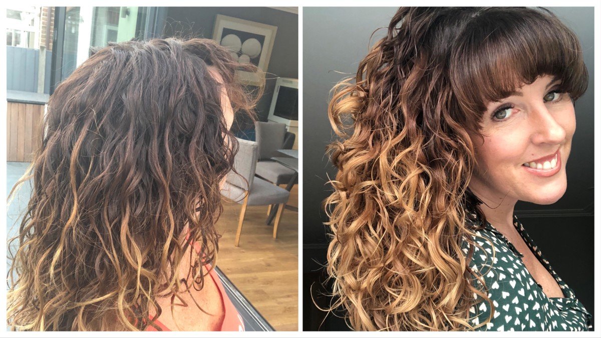 curly girl method before and after 1 year