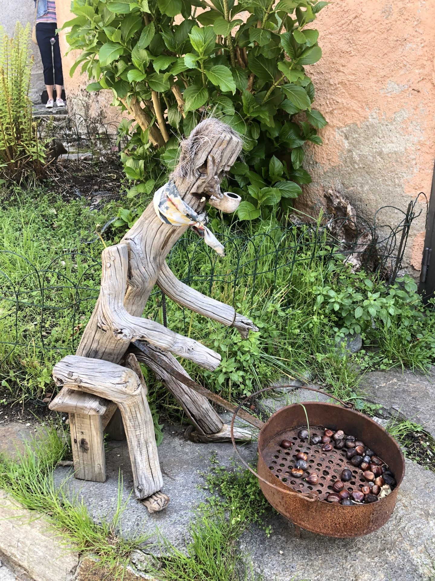 Roasting chestnuts in Lake Maggiore