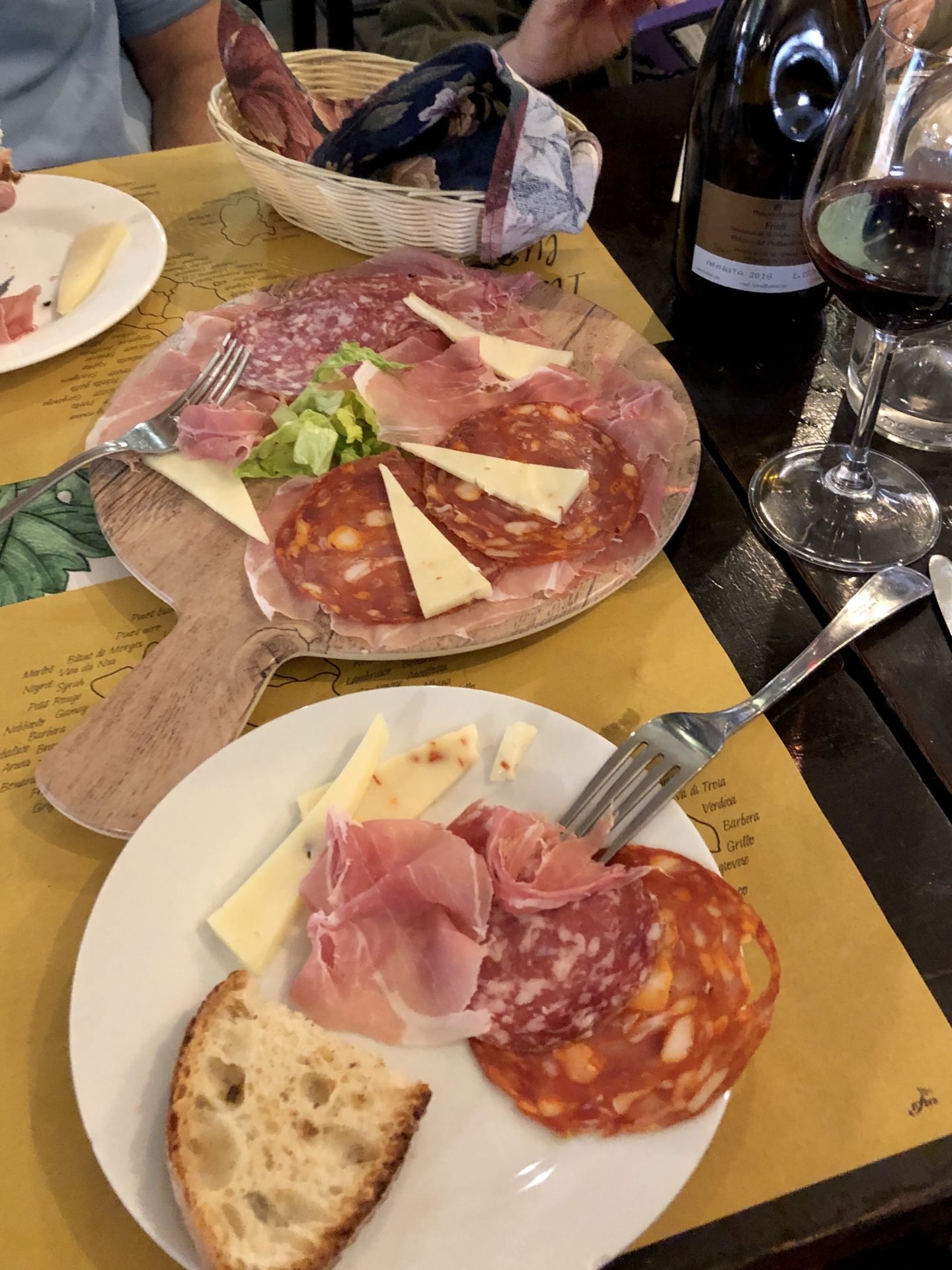 The Wine was a Refossco made with a young grape from the area of Refossco it  certainly went down a treat with our Italian Ham and Caciocavallo cheese.
