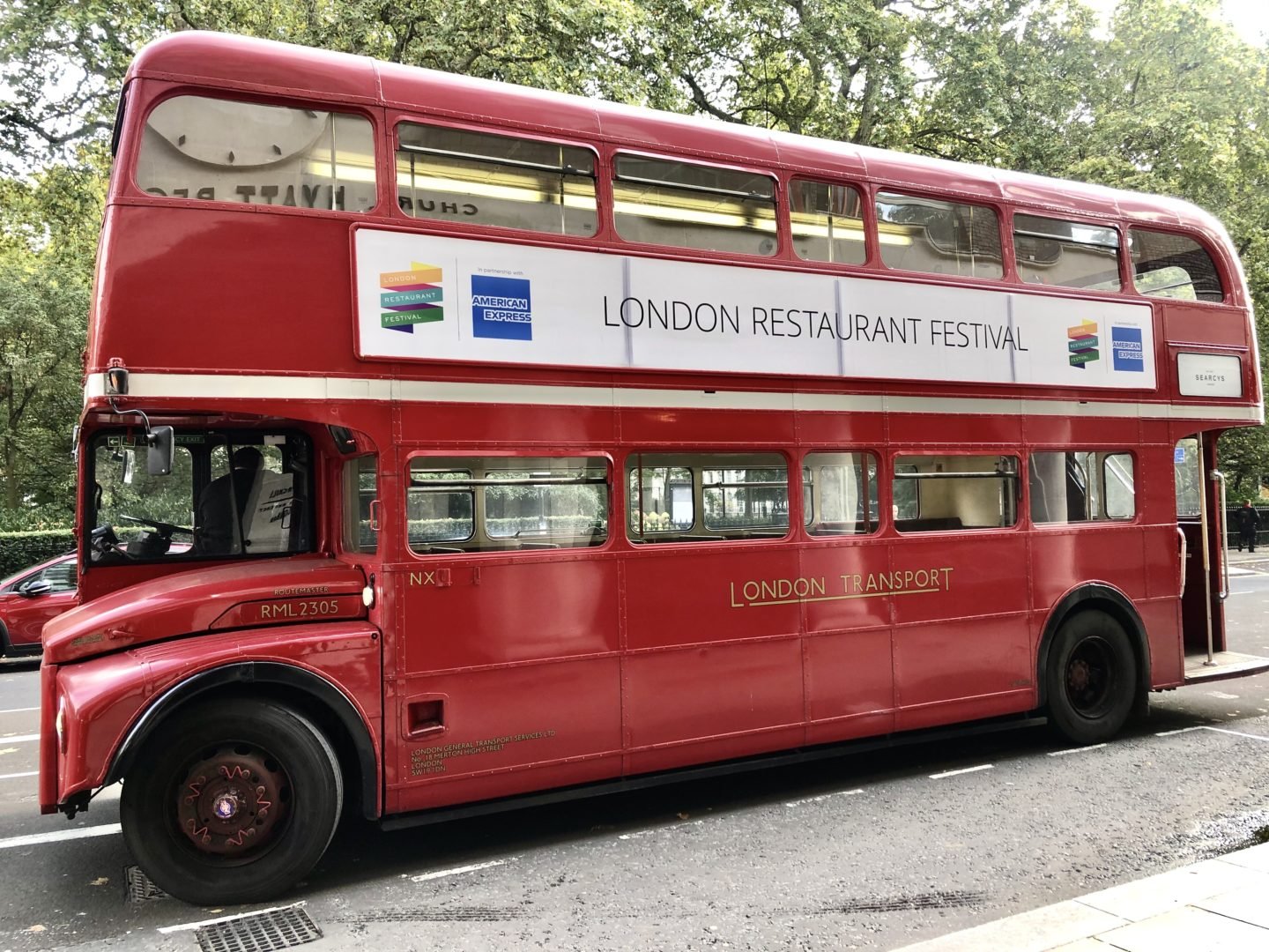 London restaurant festival route master bus