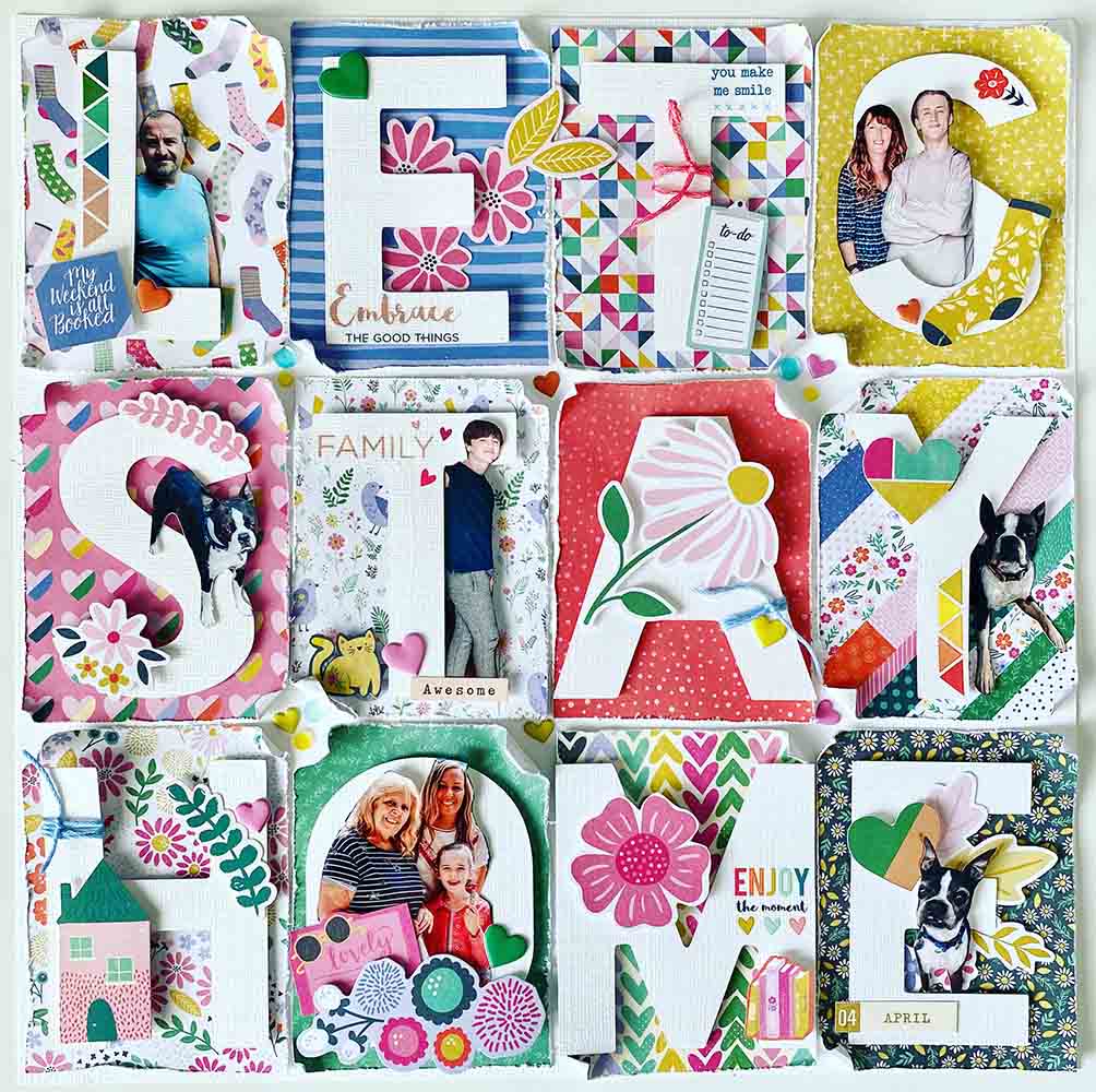 scrapbooking lets stay home layout
