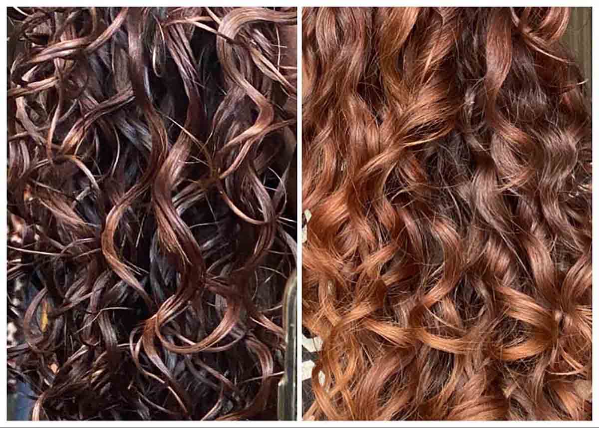before and after gel cast on the curly girl method photo like love do