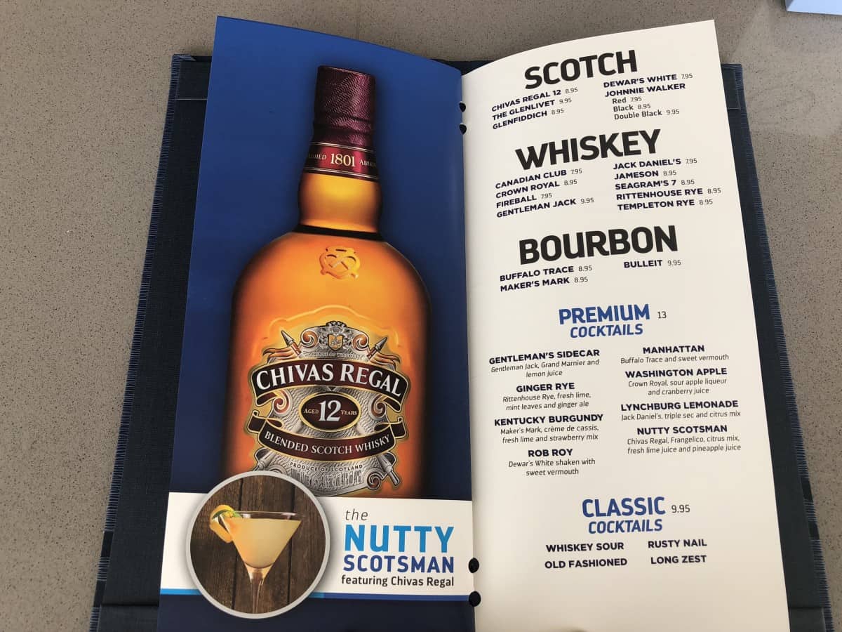  These Royal Caribbean pool bar drink menus can be found at all of the pool bars. Scotch menu