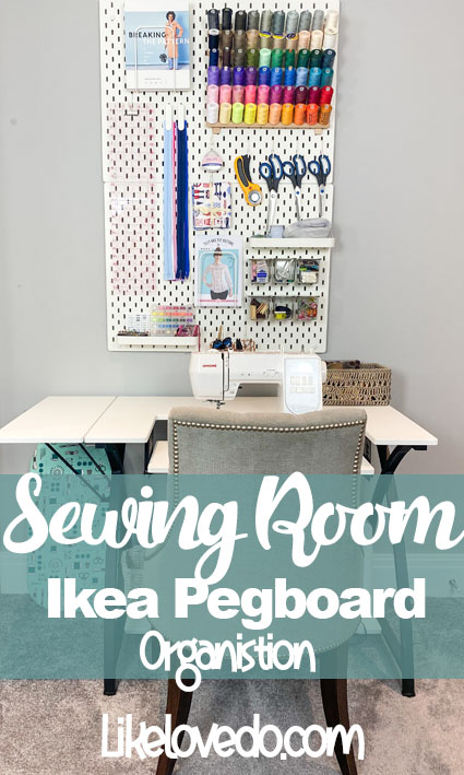 Sewing Room Pegboard from Ikea Ideas for organising your pegboard