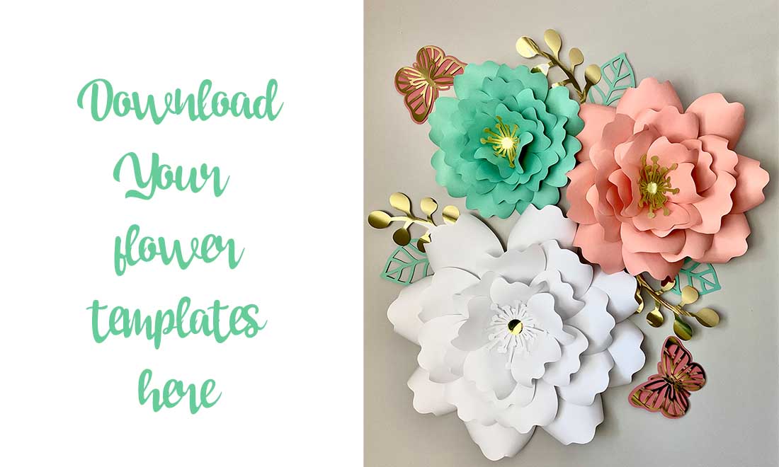 Free download of large paper flower template