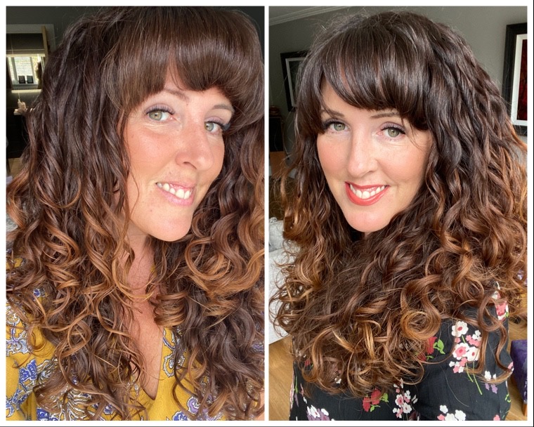Curly girl method routene, sometimes no two wash days are the same! Photos of curly hair two different methods