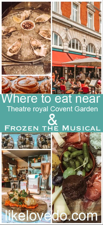 Where to eat near Theatre Royal Drury lane. What are the best restaurants near Disney’s Frozen the Musical at the Theatre Royal and where to have a pre theatre dinner or eat with kids. All of these restaurants are within walking distance from Covent Garden tube station, the Theatre Royal Drury Lane as well as the Royal Opera House and many other West End shows. 