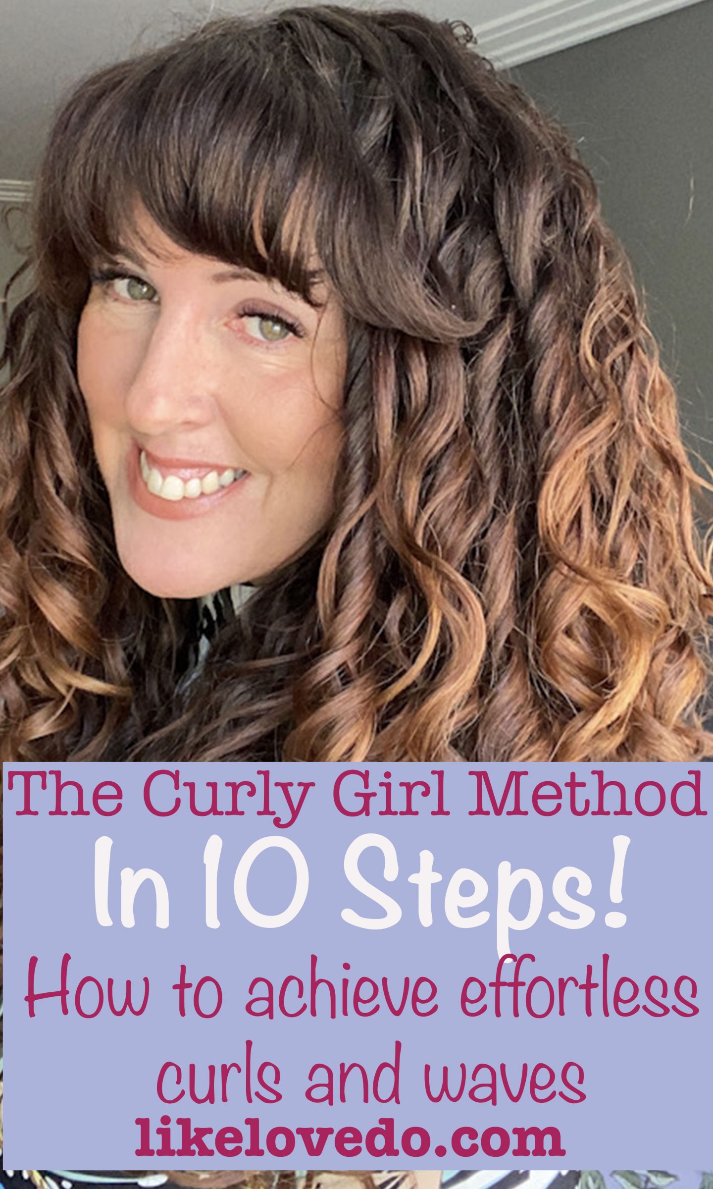 Embrace your curls with the 10 step Curly Girl Method Guide to gorgeous curls and waves Pinterest image post curly hair