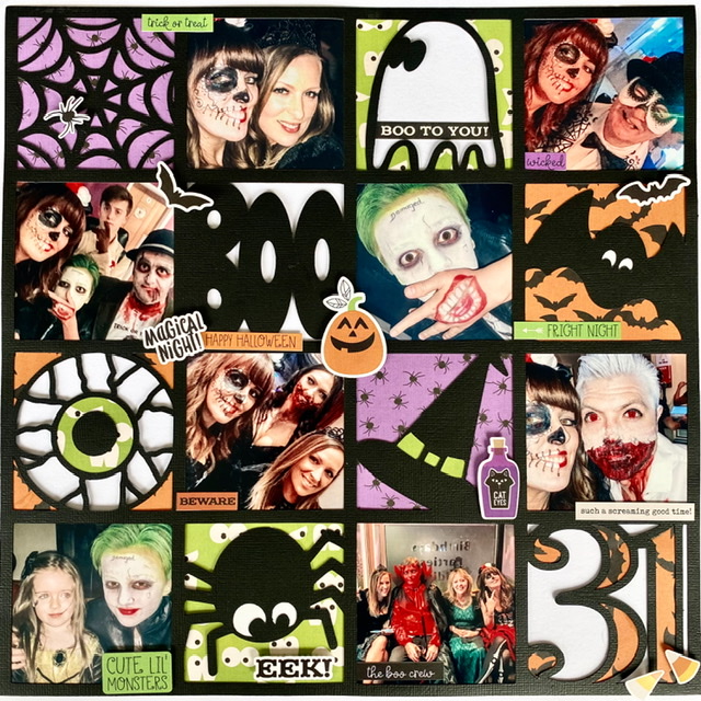 Free Halloween Cut file for cricut or silhouette and scrapbooking your photos