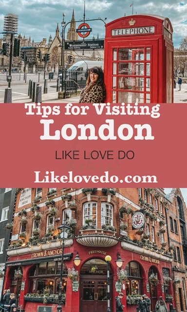 London Travel tips for your next day out in London pin image