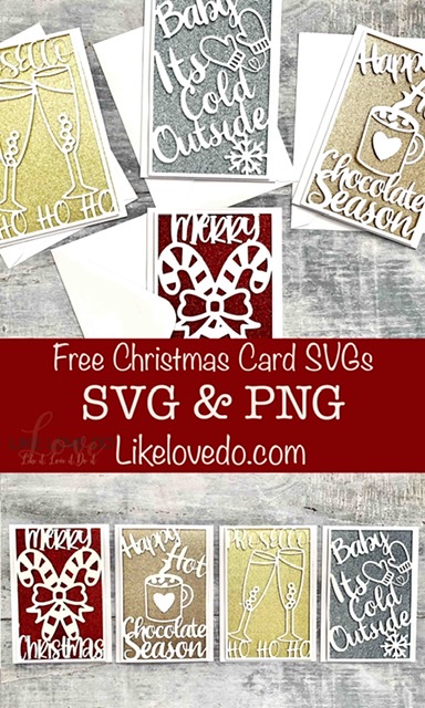 Christmas card svg free to download