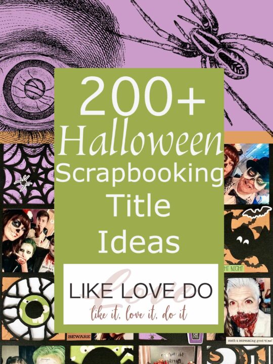 Over 200 ideas for Halloween scrapbook titles from spooky to scary