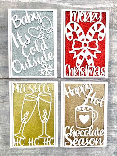 christmas card svgs cricut. Baby its cold outside Christmas card svg, Happy hot chocolate card svg, Christmas cards svg