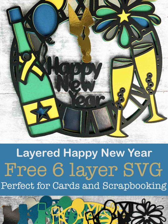 Free layered New Year’s Eve cut file svg for cricut