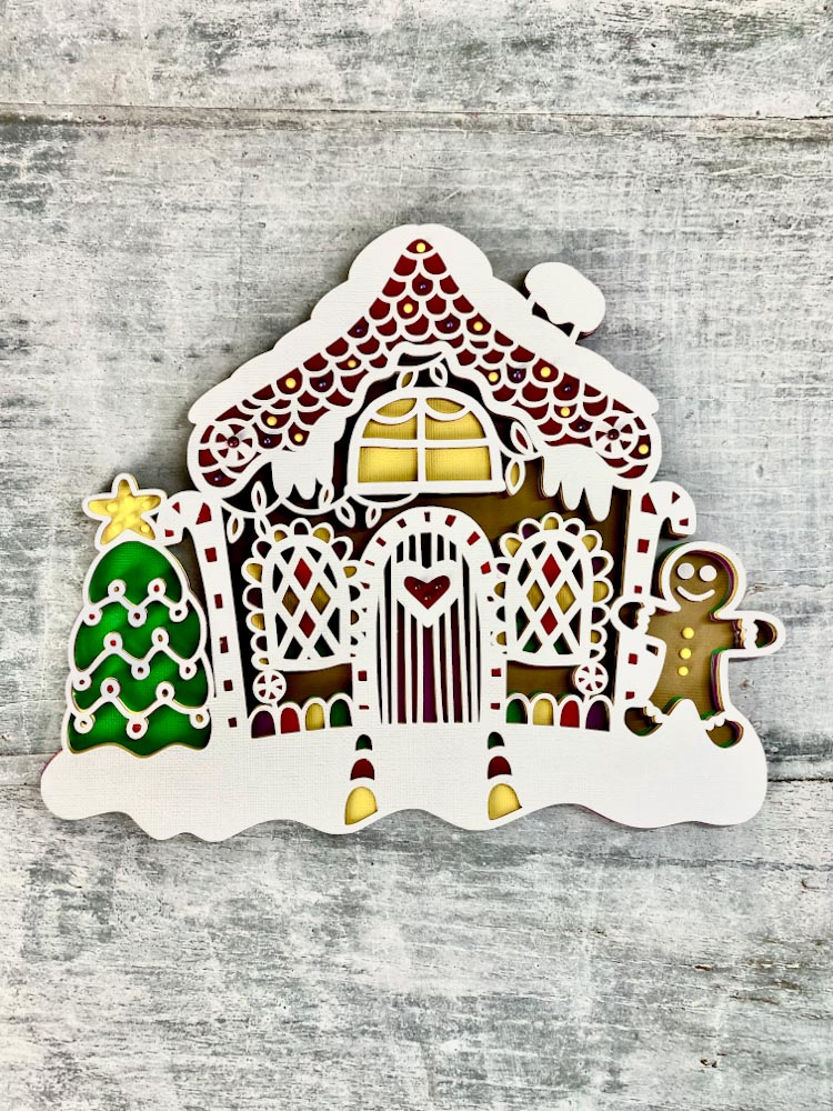  Free Layered Gingerbread House SVG file to cut on Cricut, Silhouette or the Glowforge 