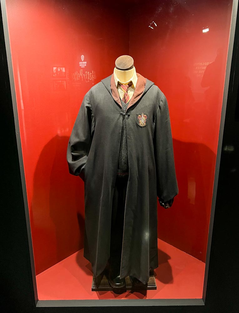 Original costume robe worn by Daniel Radcliffe in Harry Potter as seen in the Harry Potter photographic exhibition London
