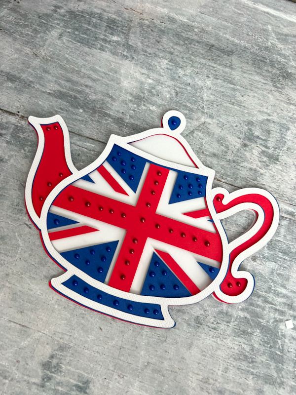 Layered Union Jack Teapot SVG