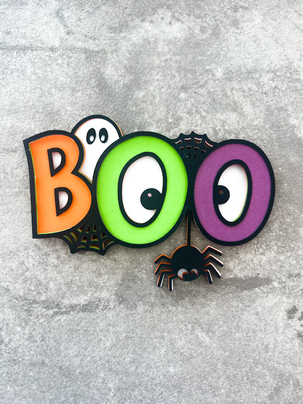Layered Boo Halloween SVG