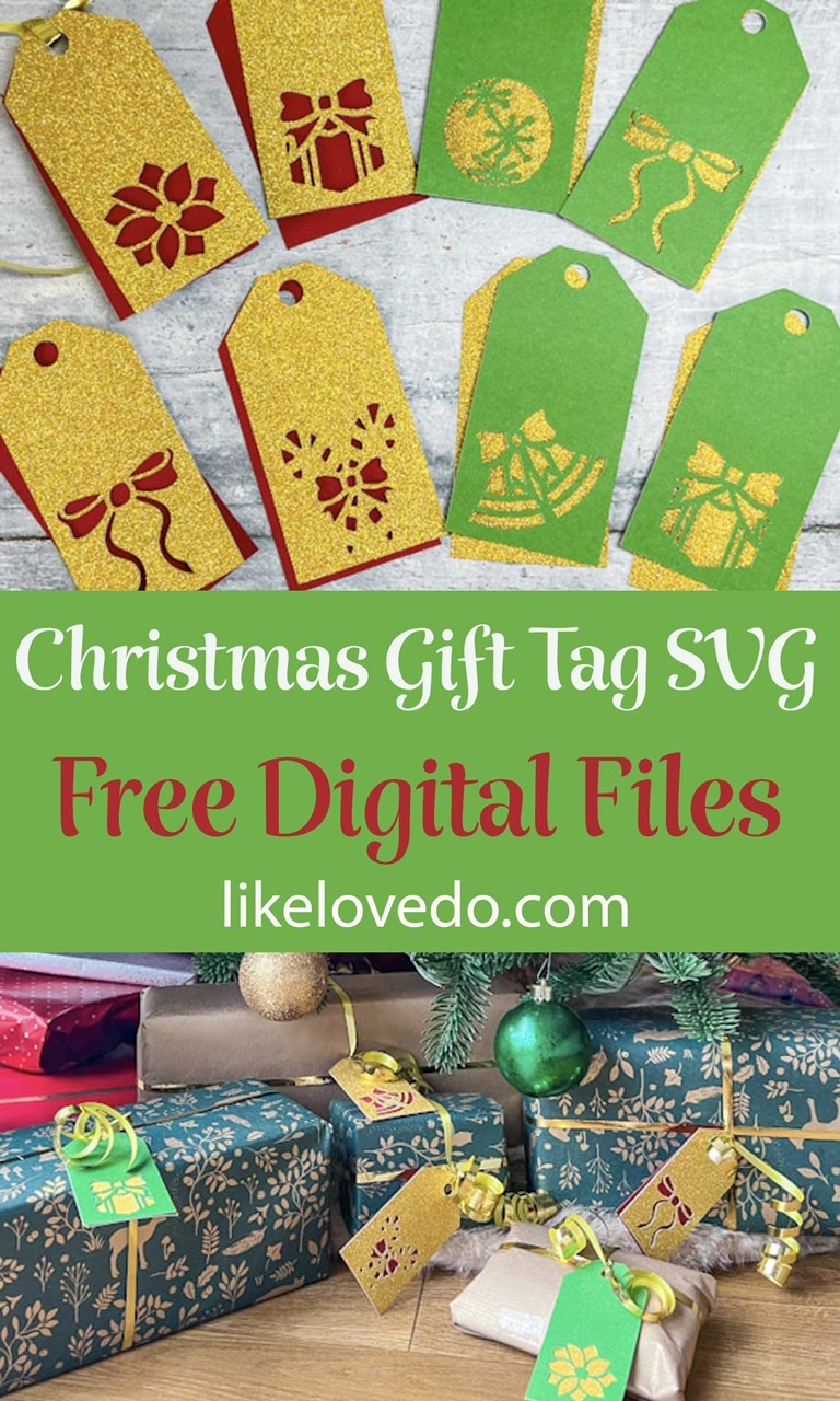 Free Christmas Gift Tags SVG Pin image