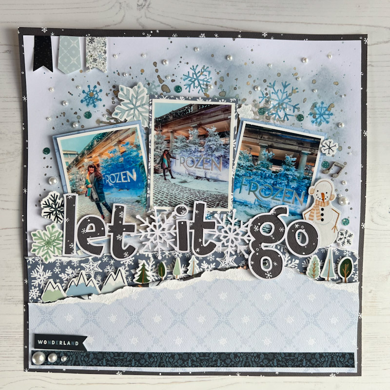 Free Frozen Layered Let It Go title for scrapbooking
