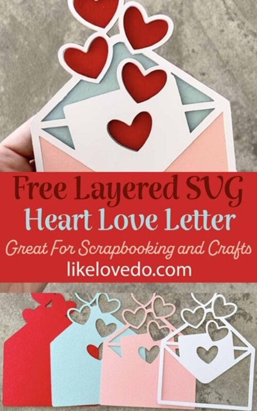 Layered Valentines Love Letter SVG