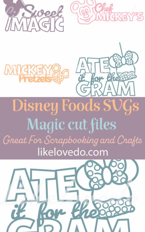 Disney Food Theme Cut file SVG
