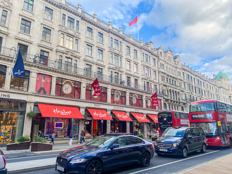 The famous Hamleys toy store in Londons Regent street